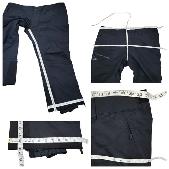 L.L.Bean Wildcat Waterproof Insulated Black Snow Ski Pants Women's Size 3X Plus - Picture 15 of 17